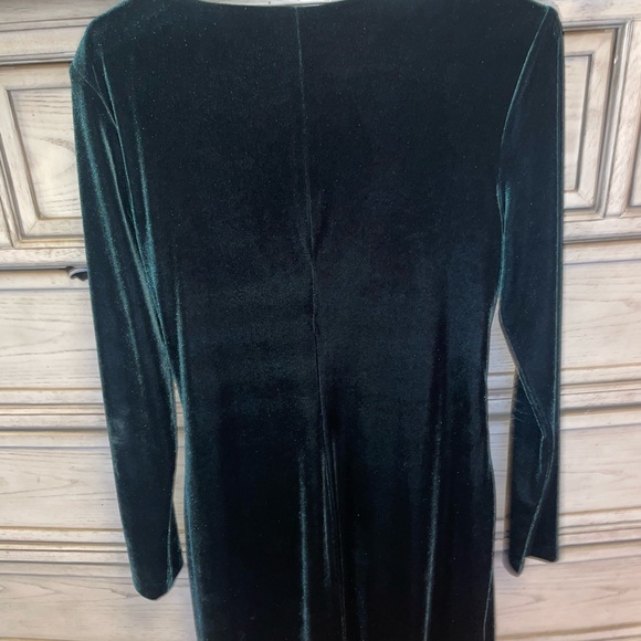 Ralph Lauren Green Velvet Dress - Picture 2 of 5